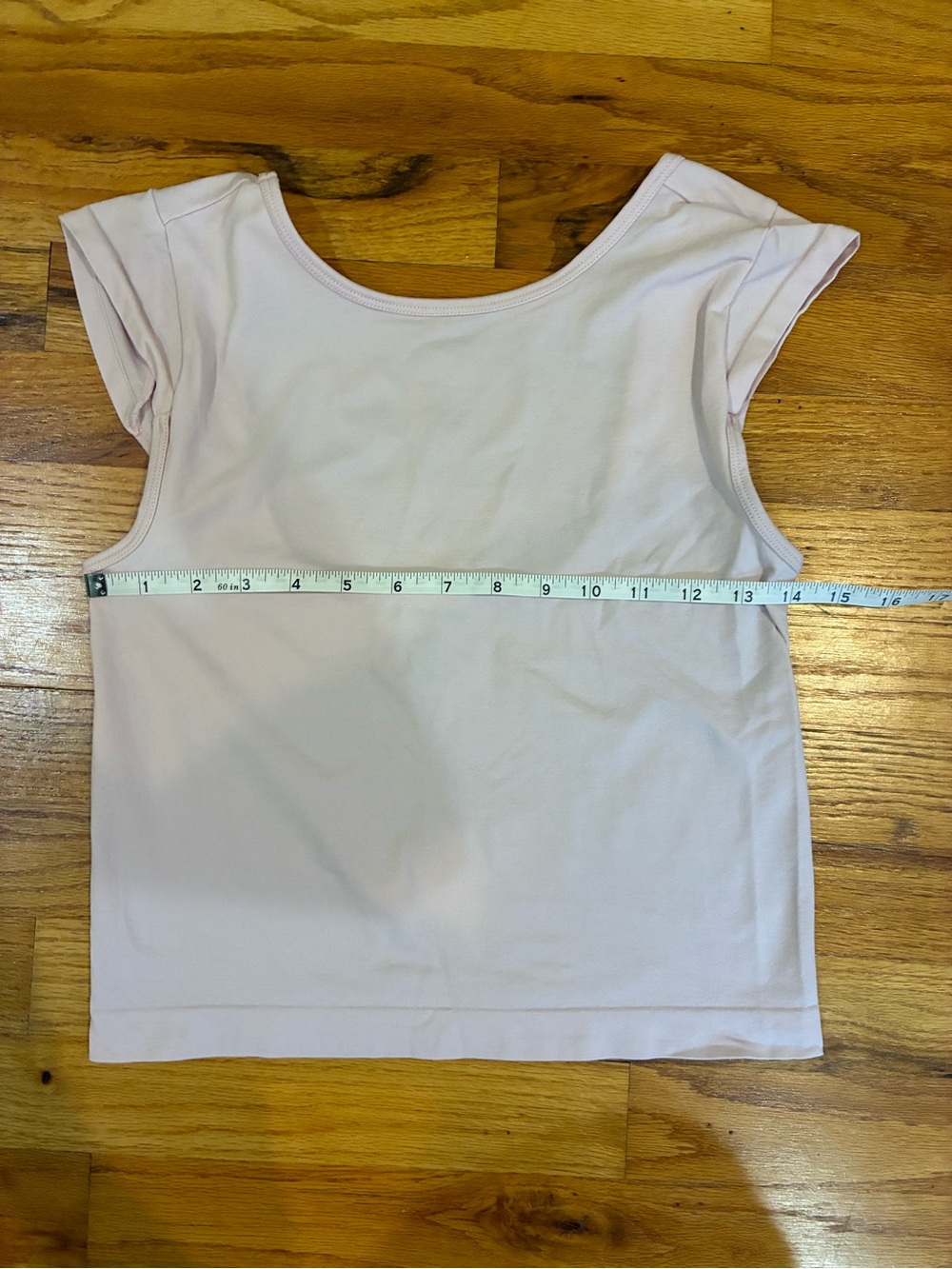 Light pink tee with open back